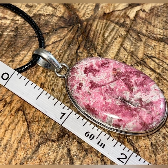 Pink Thulite Pendant 2” - Picture 14 of 15